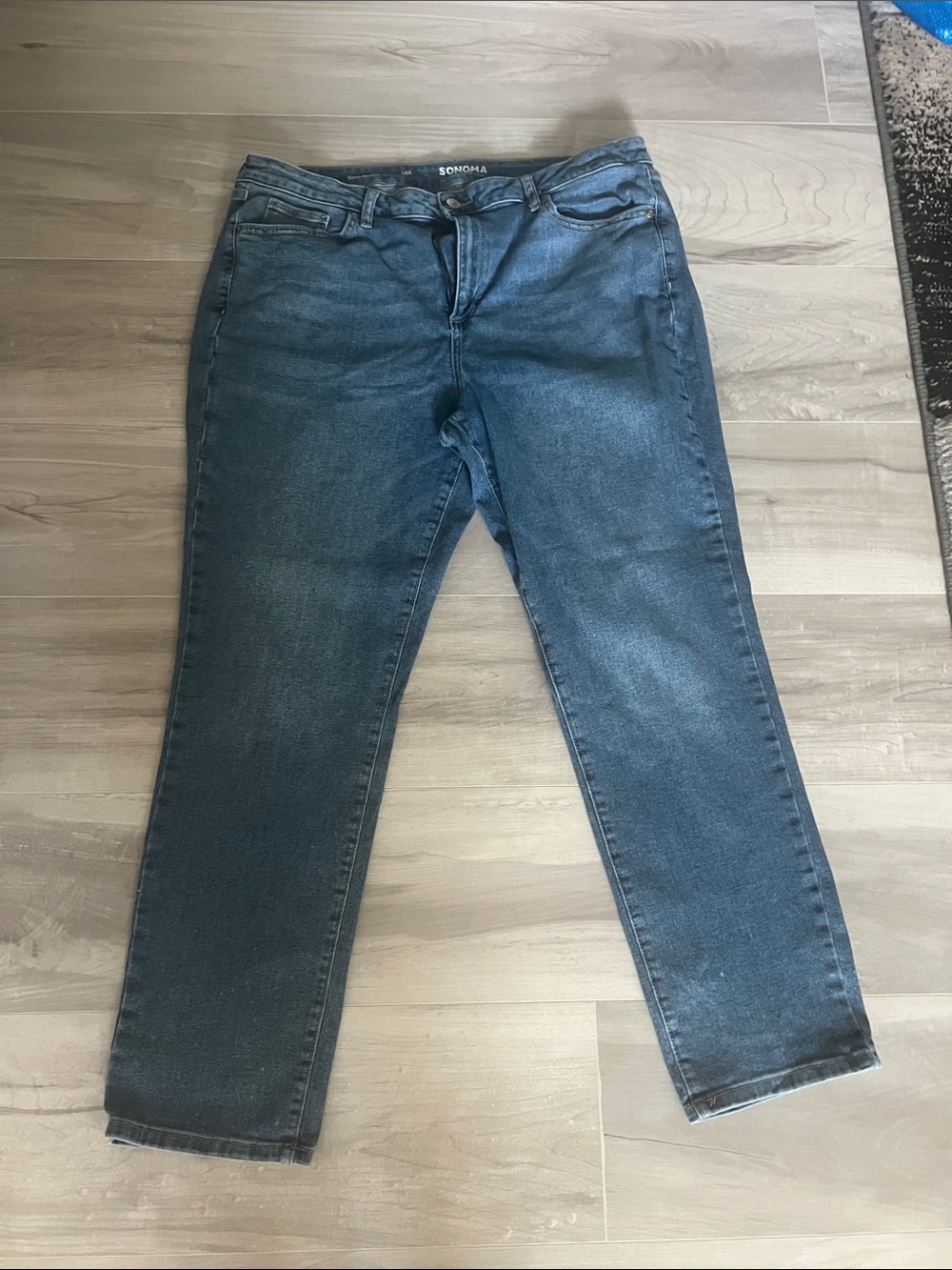 Sonoma Women's Classic Dark Indigo Straight Leg Jeans